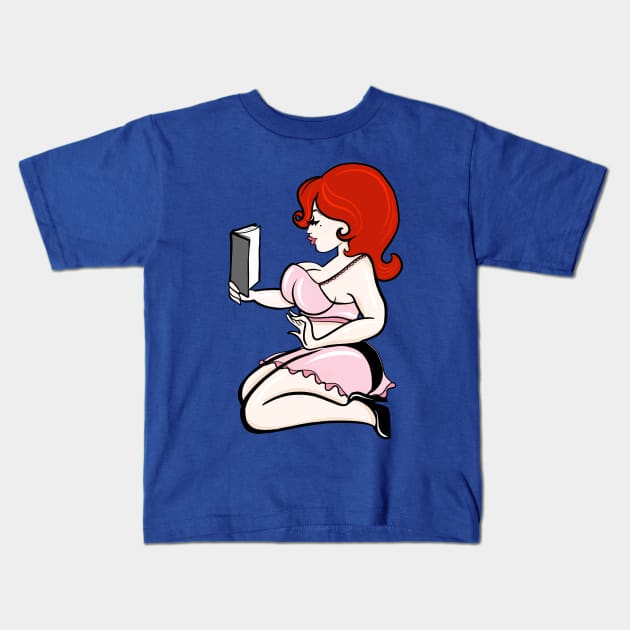 Reading Redhead Kids T-Shirt by LittleBunnySunshine